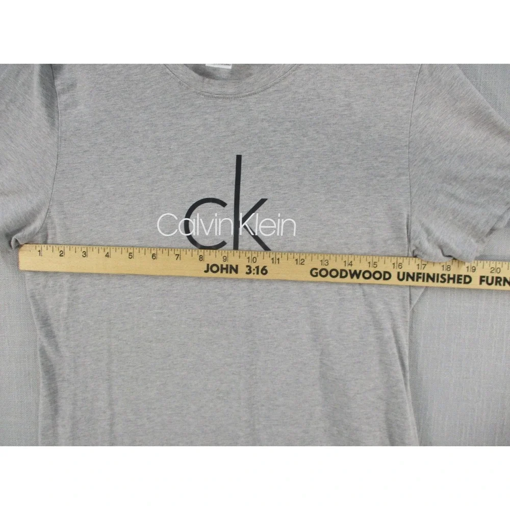 Calvin Klein Sleepwear Womens Large Gray Logo Short Sleeve T-Shirt Lounge top